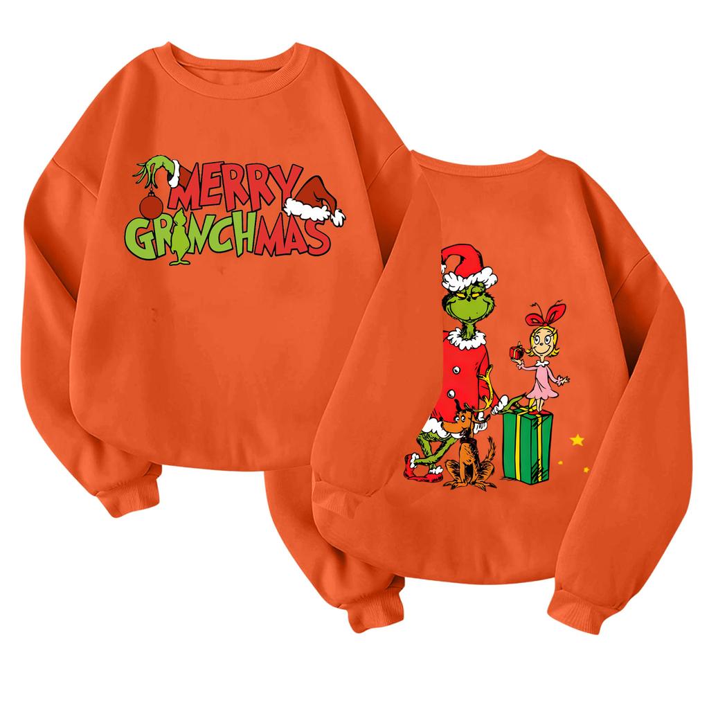Children's Fashionable Lightweight Long-sleeved Round Neck Pullover With Pockets Printed Pullover