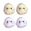 2PCS Squeeze Toy Mini Chick Shape Soft Pinch Toy with Fluffy Coating Stress Relief Fidget Toy Keychain Pendant for Kids Adults