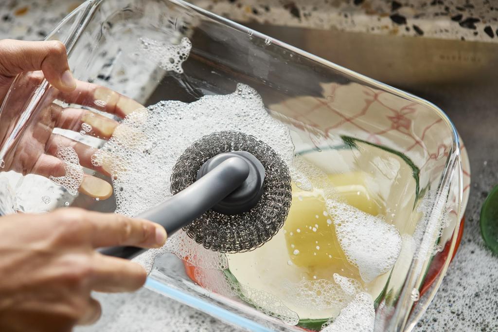 Joseph Joseph SinkTech Soap Dispenser Dish Storage Frying Pan Stainless with Drip Replaceable Japanese Brush, Brush, Stand, Scraper, Steel, Tray,