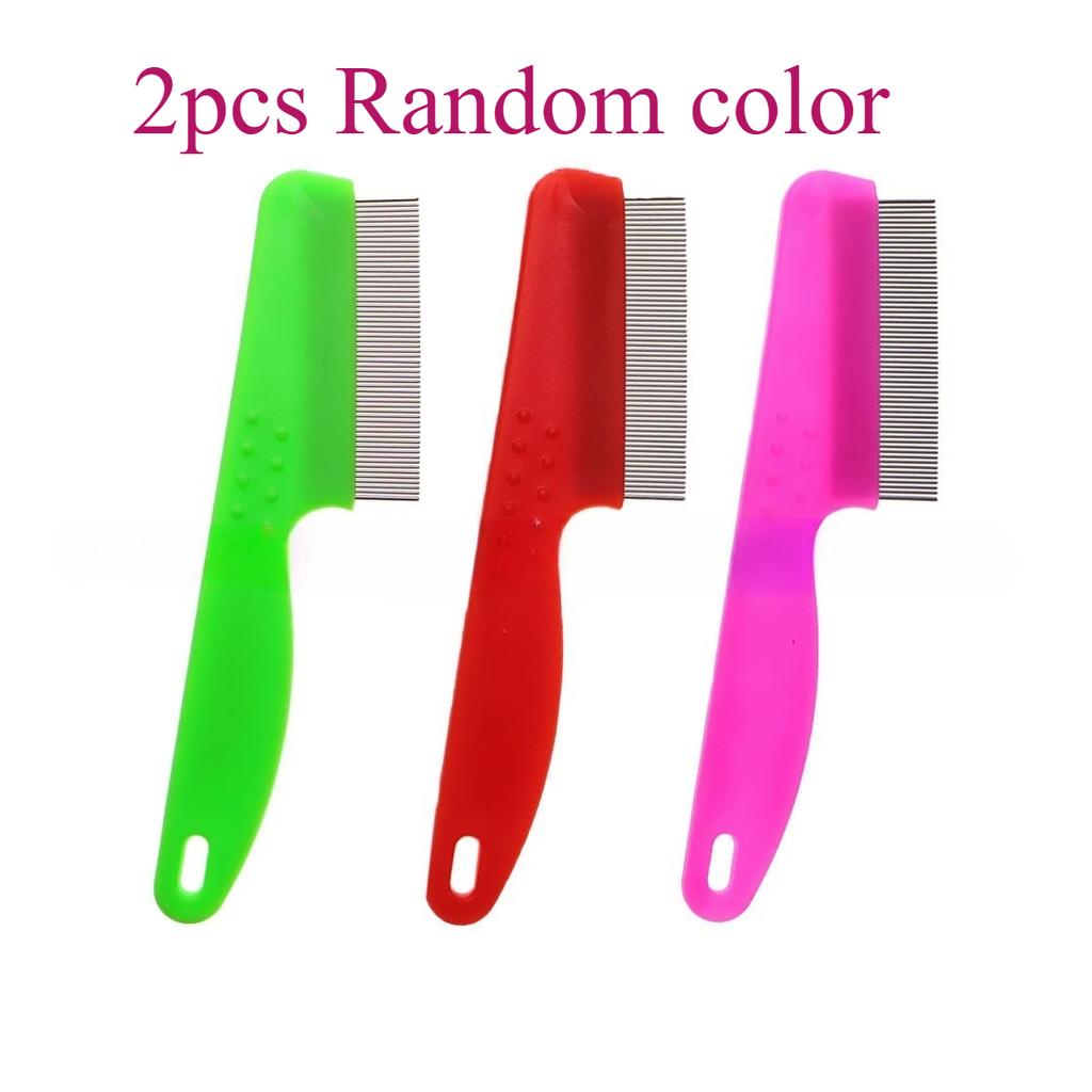 Dog Comb Dense Tooth Dogs Brush Double-row Flea Combs for Dogs Hair Cleaning Dog Grooming Pet Hair Remover Massage Cat Brush