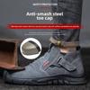 Steel Toe Safety Shoes for Men Anti Slip and Wear-resistant Work Shoes Protective Electric Welding Shoes for Men Cowhide Boots46