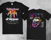 T-shirt Signature des Rolling Stones, T-shirt Unisexe Double Face Tournée Sixty Stones Europe 2022