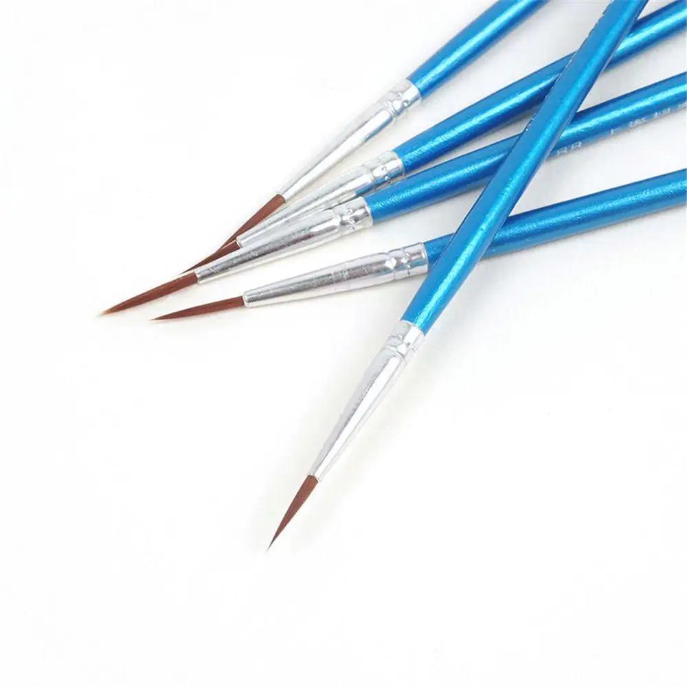 10 Pcs/lot Point Tip Watercolor Pastry Line Drawing Pen Nylon Fiber Hair Artist Paint Brush Fondant Cake Decorating