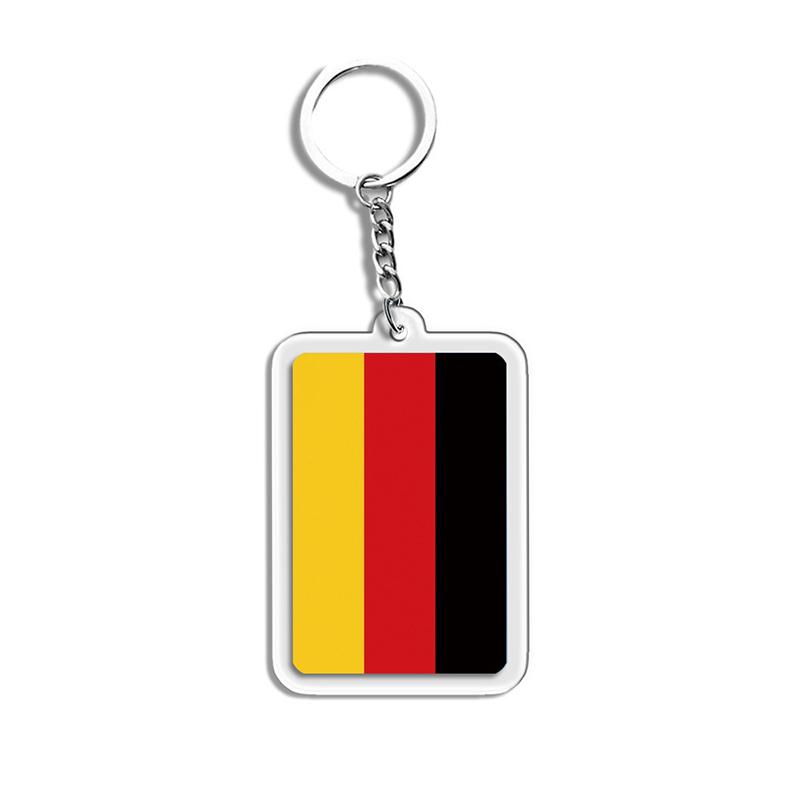 Acrylic Keychain Country Flags Collection United States Spain Russia France For Car Key Bag Gift Souvenir