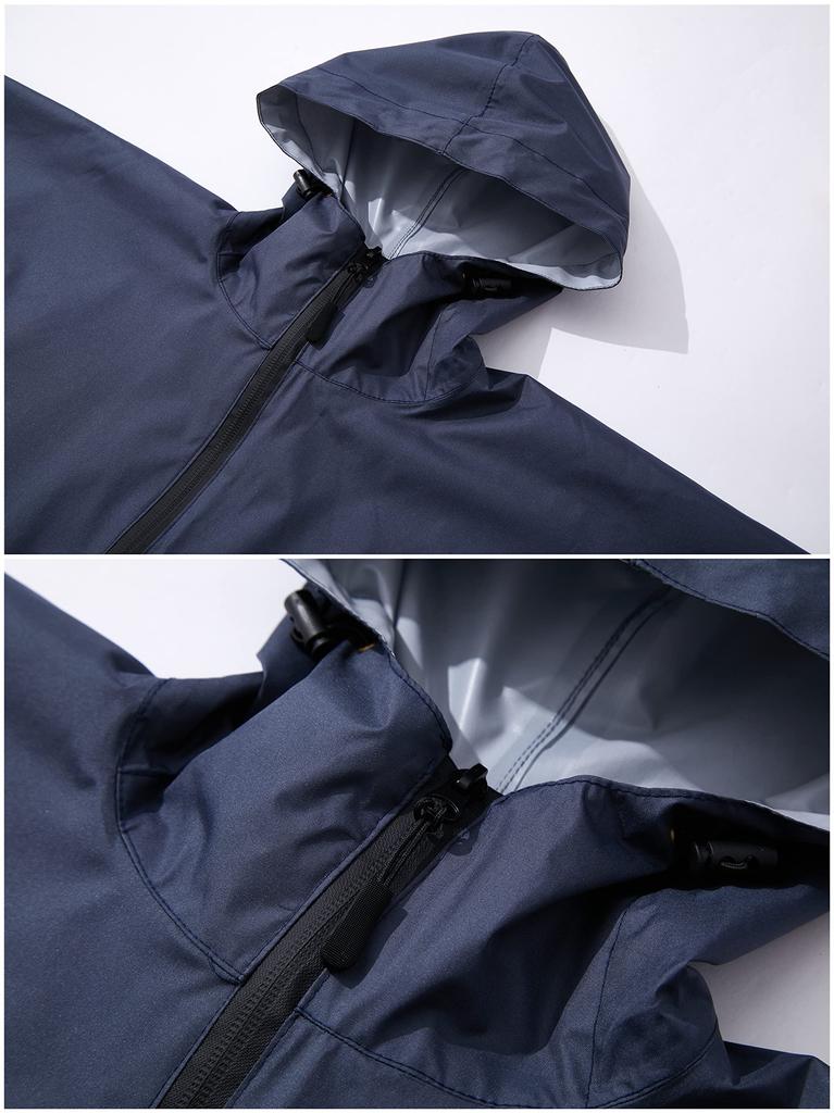 rain waterproof raincoat for boys and with pockets and storage rain gear for rainy perfect for commuting to or size L Raincoat, backpack, kids'