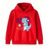 Kids Boys Girls Cute Cartoon Dinosaur Enjoy Music Pattern Pullover Hoodie Casual Soft Long Sleeve Hooded Sweatshirt For Toddler Children Daily