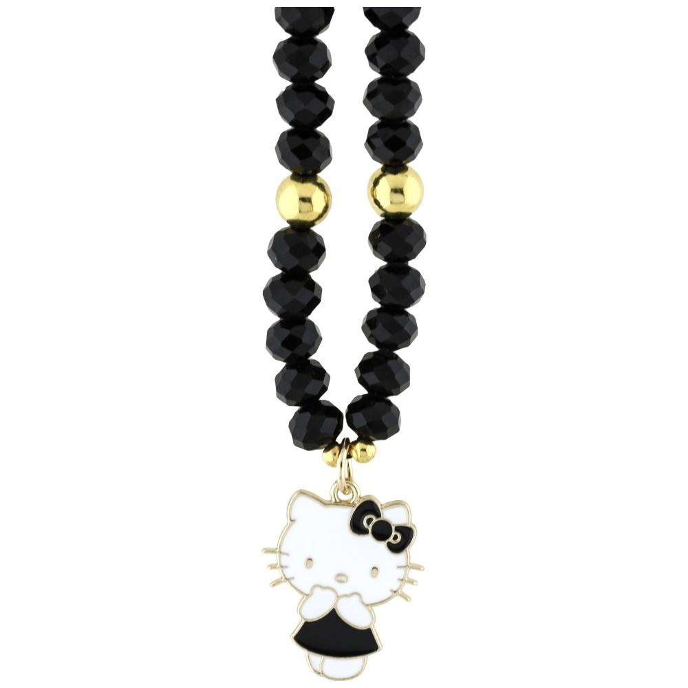 Zawieszka Do Telefonu Hello Kitty Pearls and Beads Czarna