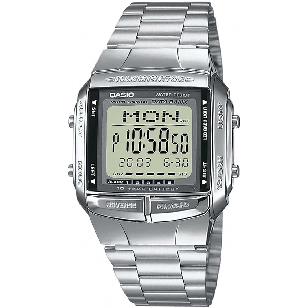 Casio R. Databank DB-360N-1AEF Men s Watch Resin Steel Digital Display Water Resistant