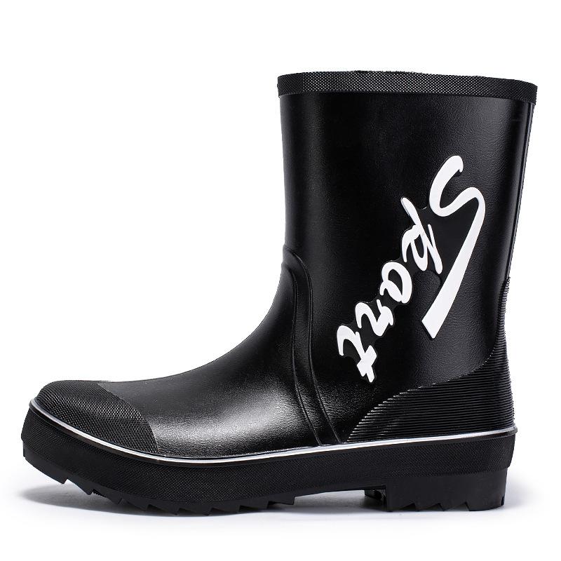 

Fashion Rope Tied Rain Shoes for Men Rubber Soles Kitchen Shoes Job Security Boots Outdoor Climbing Fishing Shoes Cotton Platform Boots 40