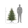 HOMCOM Sapin De Noël 150 Cm, Aspect Réaliste, Montage Rapide, Support Inclus, Plastique Ignifuge