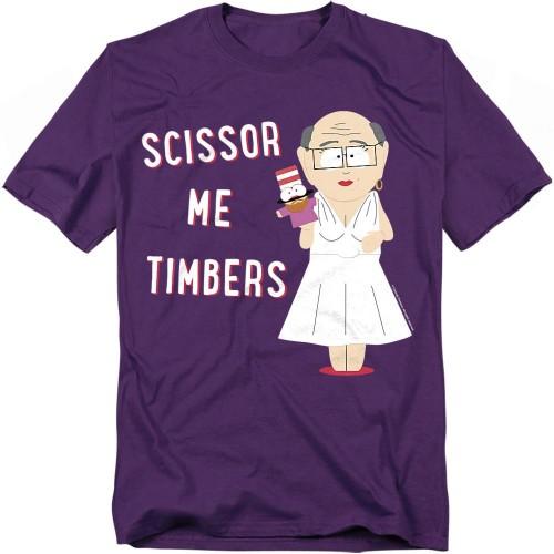 South Park Unisex Adult Scissor Me Timbers T-Shirt
