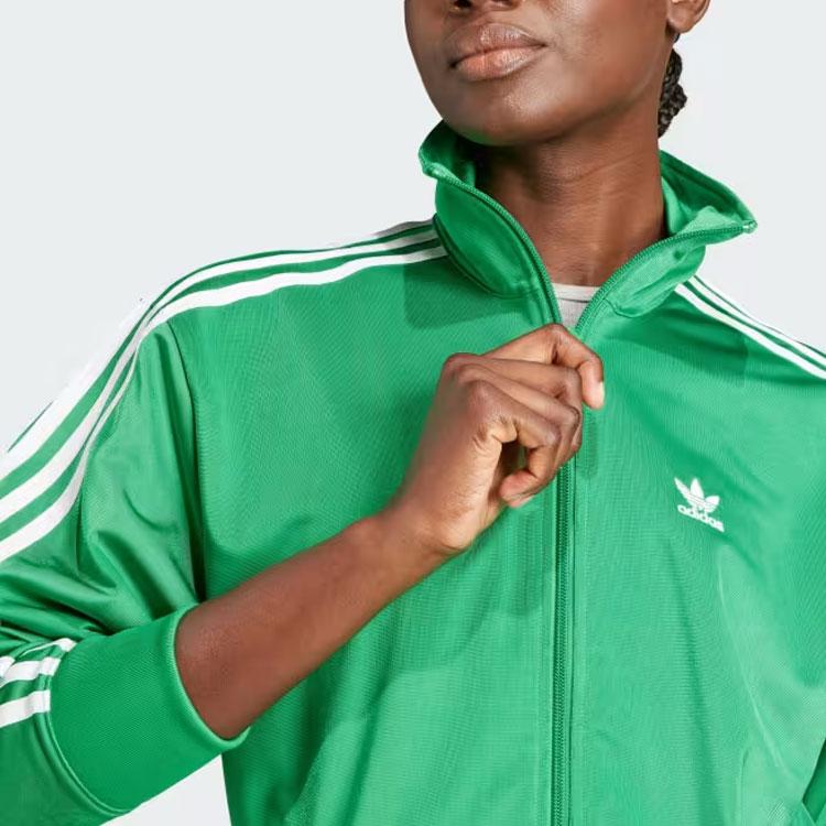 Adidas Originals Adicolor Classics Loose Firebird Track Top with Tri-Stripe Collar Women Tops Green IP0604
