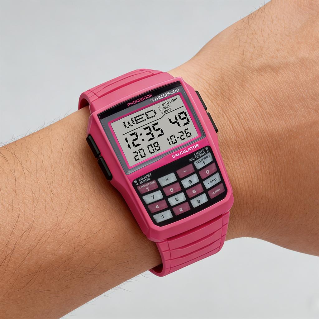 Trendy Fashion Calculator Watch Multi Functional LED Digital Watch Student Leisure Sports Watch Men's and Women's Styles
