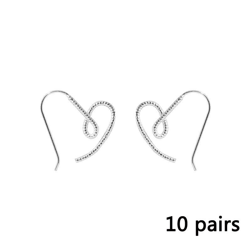 Simple Heart-shaped Exaggerated Large Earrings Personalized Hollow Twist Love Heart Design Sense Ear Hook Female Ear Jewelry