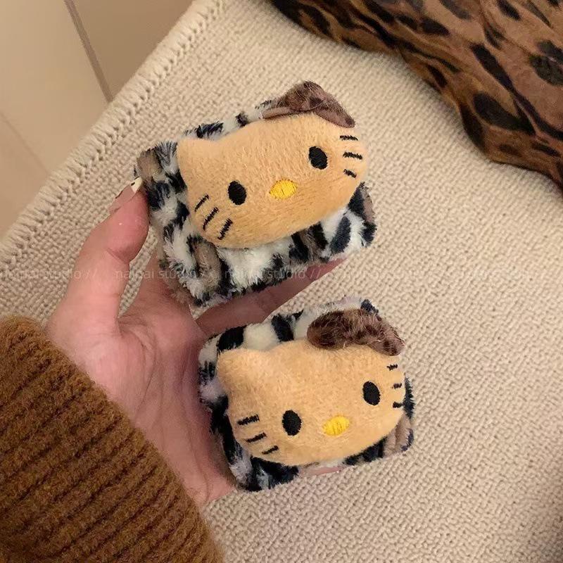 Leopard Print Hello Kitty Quick-Dry Absorbent Hair Tie & Wristband