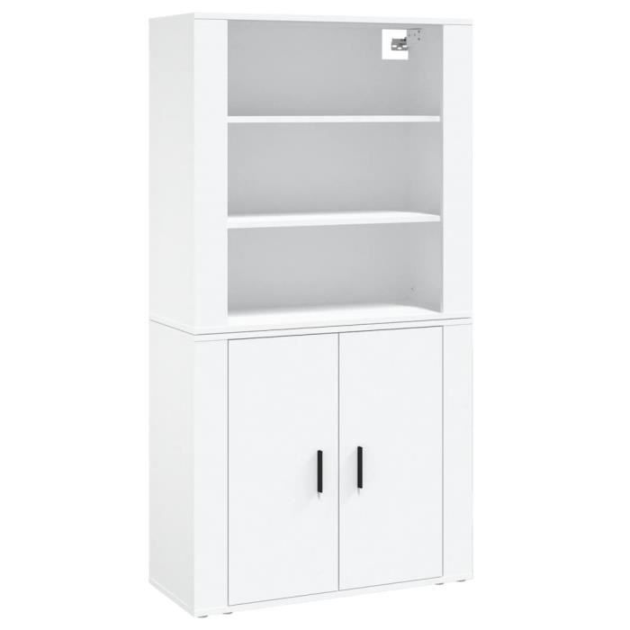 VidaXL Buffet haut Blanc Bois d'ingénierie 3185359