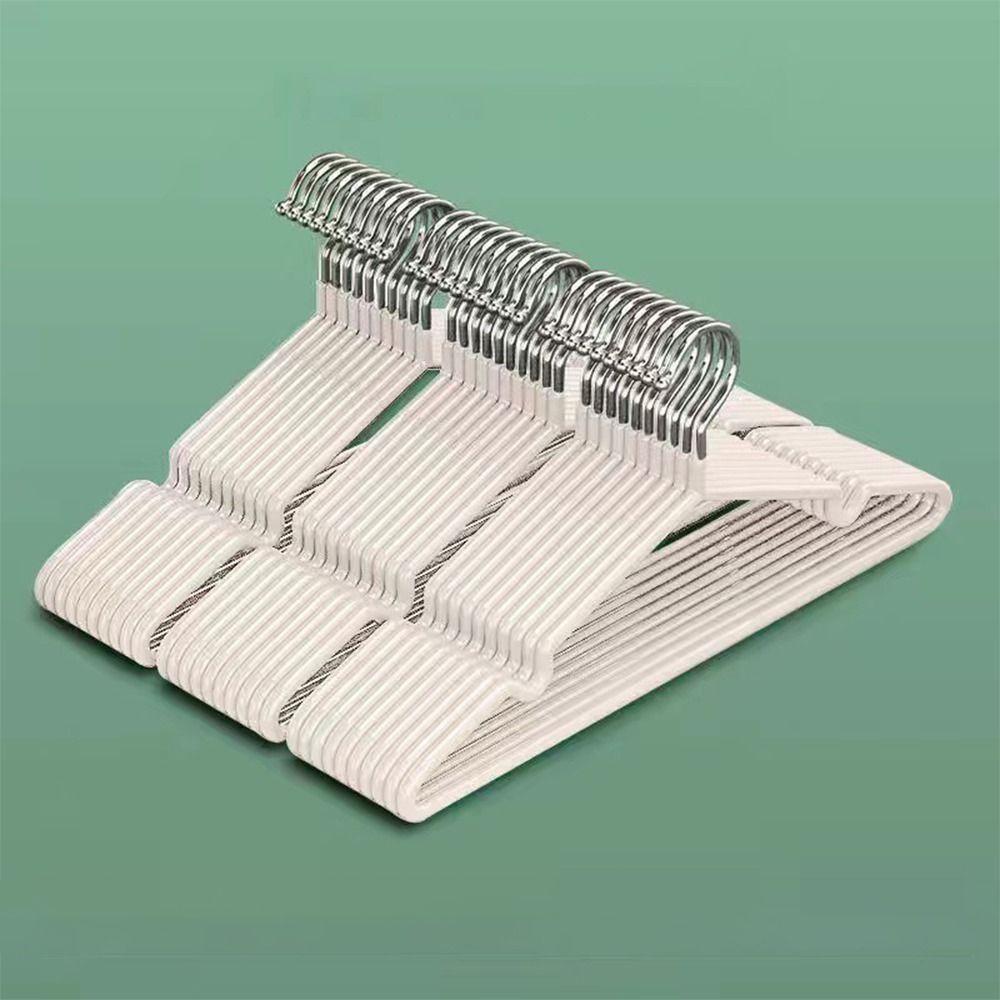 10PCS Hangers Household Dry Clothes Hanging Rack Stainless Steel Clothes Dress Organizer