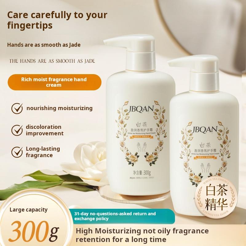 White Tea Scented Moisturising Hand Cream, 300g Pump Bottle, Long Lasting Fragrance