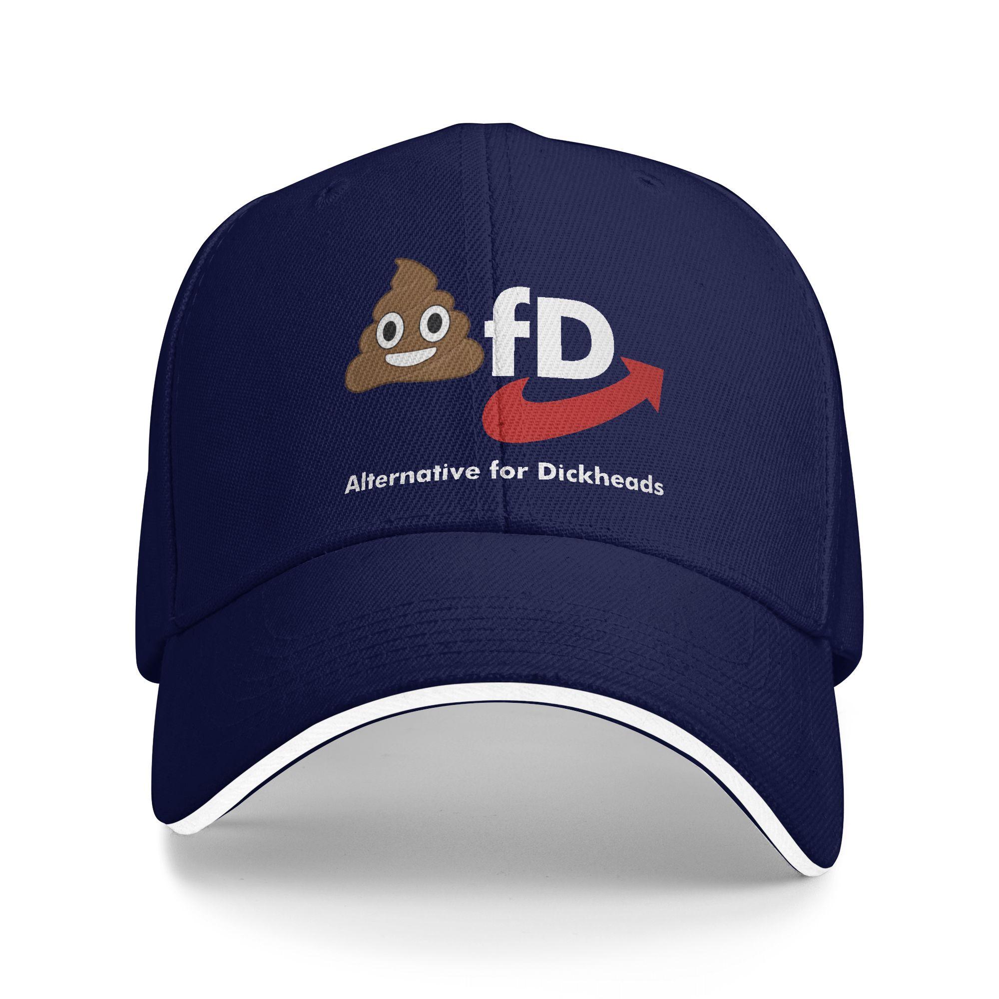 

Summer AfD - Alternative For Dickheads Baseball Cap Running Hippie y2k Retro Print Sun Hip Hop Hats Unisex-Teens Snapback Cap One Size темно-синього кольору