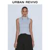 UR 2025 Spring Women's Sleeveless Stand Collar Knit Top