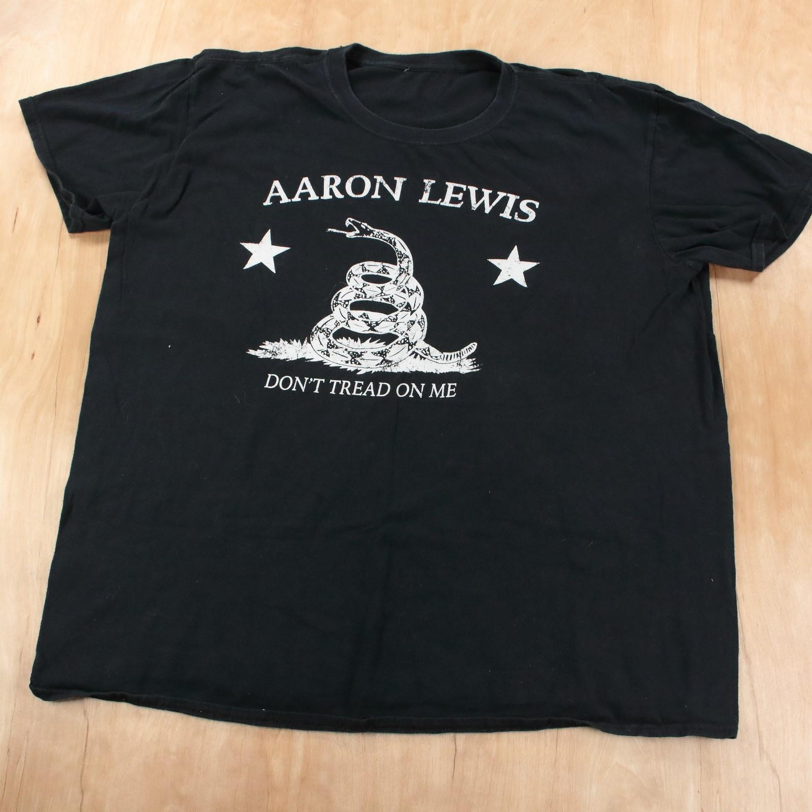AARON LEWIS Don t Tread On Me Black Cotton T-shirt S-345XL TH245 XXXL