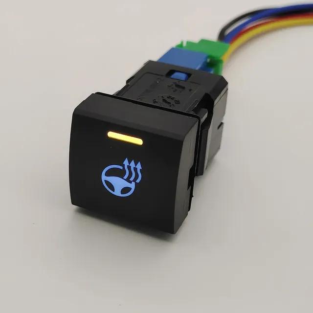 Car LED Light Radar Steering Wheel Heating Rearview Mirror Control Switch Button For Toyota Camry Corolla 2018 Rav4