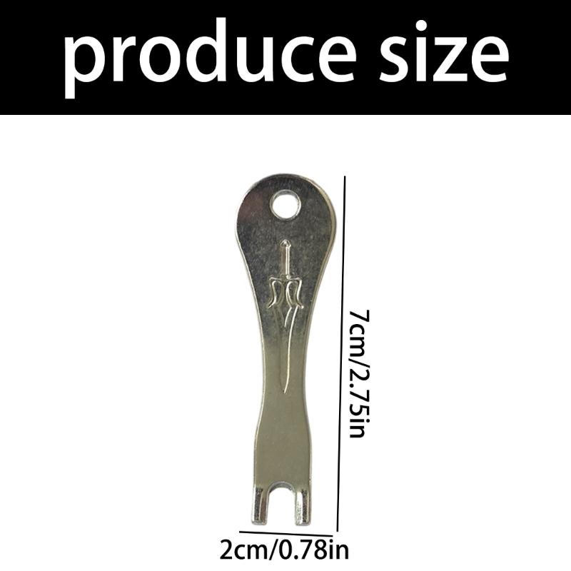 Guitar String Changing Tool String Puller with Metal Construction, Forked Contact End and Hanging Hole for Routine String Maintenance, 1 Pc