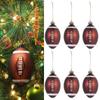 6Pcs DIY Crafts Painted Christmas Gifts Boxes Pendant Painted Christmas Balls