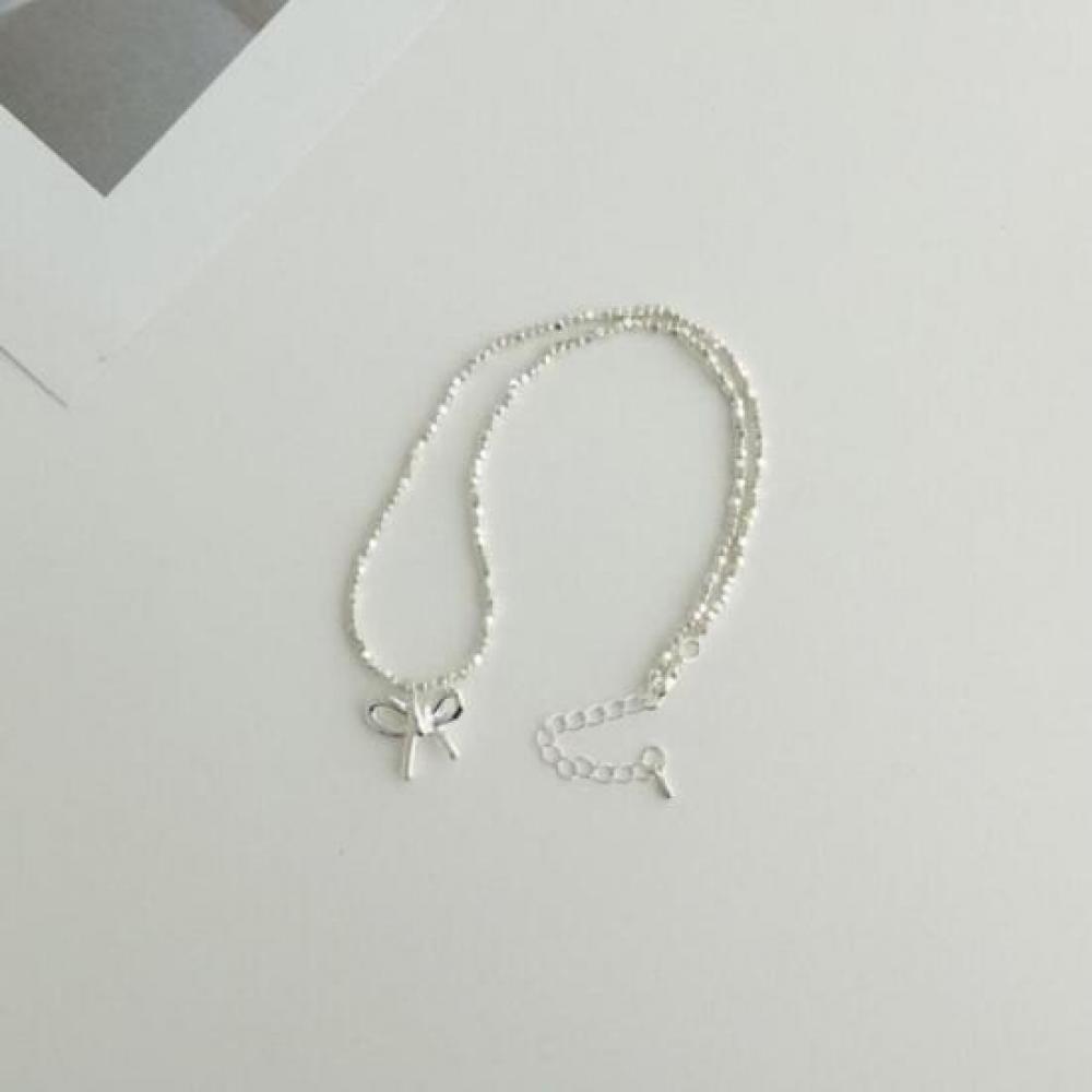 New Arrivals Open Run Shirai Silver Slim Knot Necklace