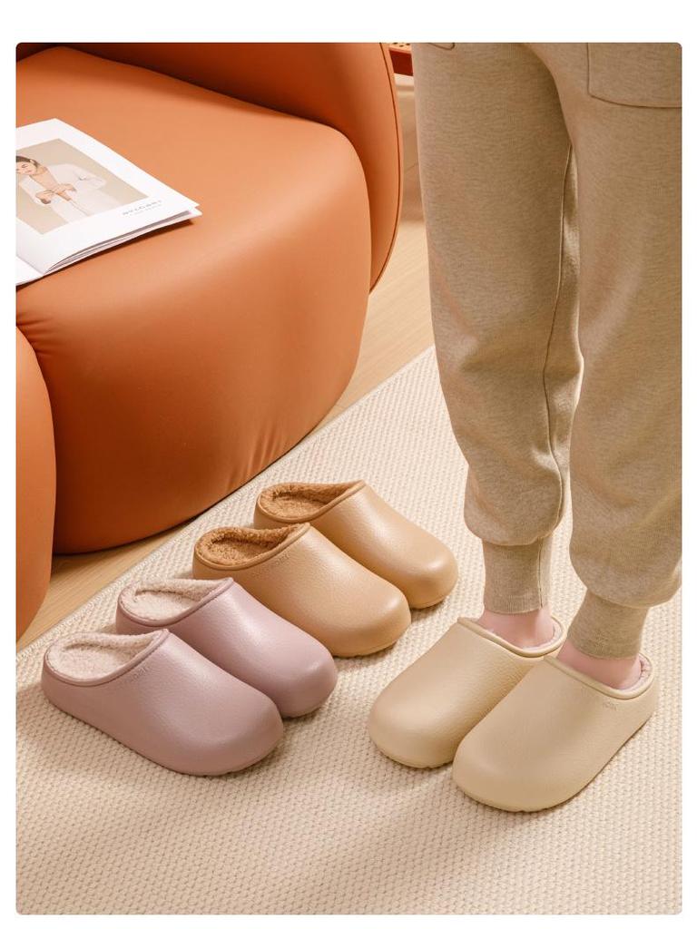 Birkenstock Women's Plush Waterproof Slippers - Autumn/Winter 2025 Indoor/Outdoor Warm Cotton Shoes