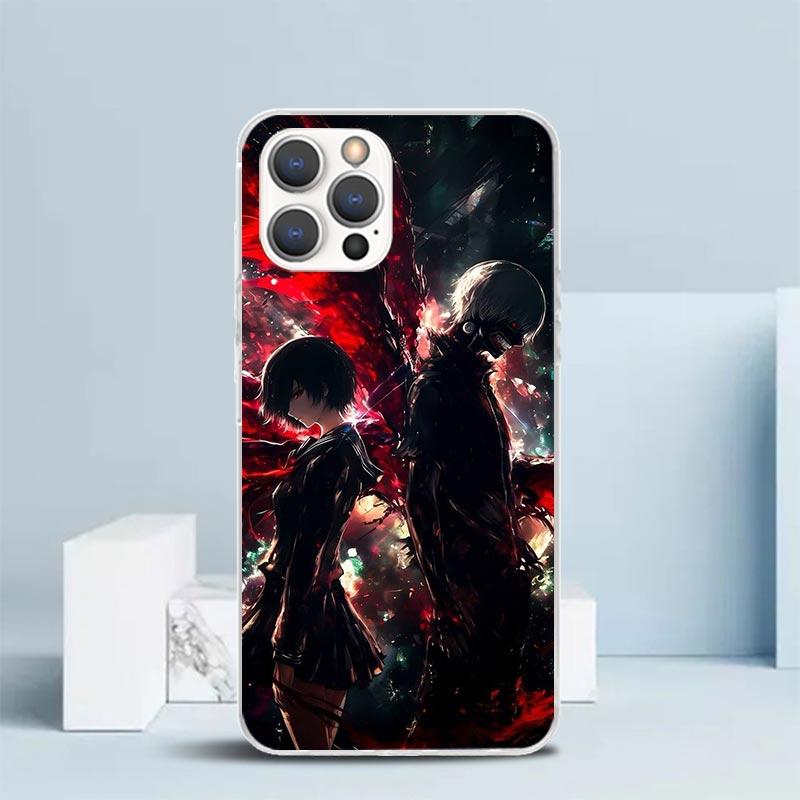 G-Ghoul Tokyo Touka Kirishima Soft Cover for iPhone 16 17 Air 15 14 Pro Max 16E Phone Case 13 Mini 12 11 7 SE 8 Print Pattern Fi