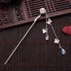 Vintage Palace Tassel Hairpin Stepping With Flower Pearl Hair Sticks