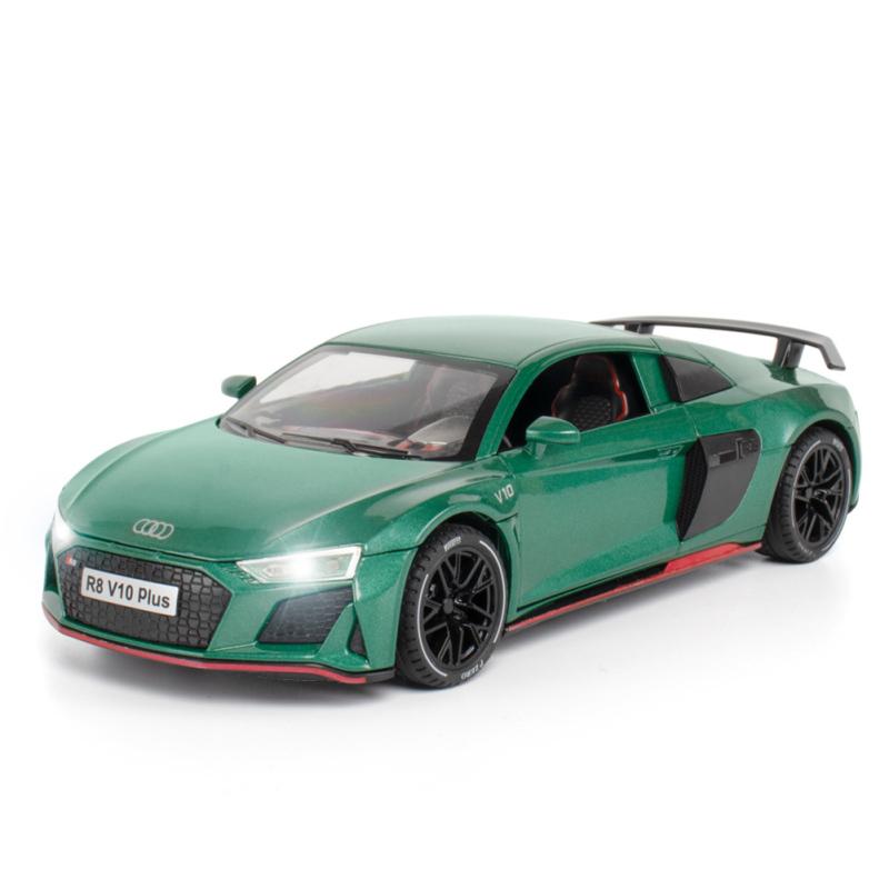 

1:Модель спортивного автомобиля из сплава 24 R8, игрушечная имитация звуковых огней, автомобиль с изысканным интерьером