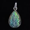 Natural Ammolite 23 ct 925 Sterling Silver Pear Pendant Gemstone Jewelry Gift