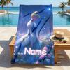 Custom Name Forest Friends Stylish Digital Printing Beach Towel Quick‑Drying Absorbent Blanket for Beach Pool Gym Travel