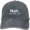 Nah. Rosa Parks, 1955 Vintage Denim Hat Adjustable Washed Baseball Cap for Men and Women