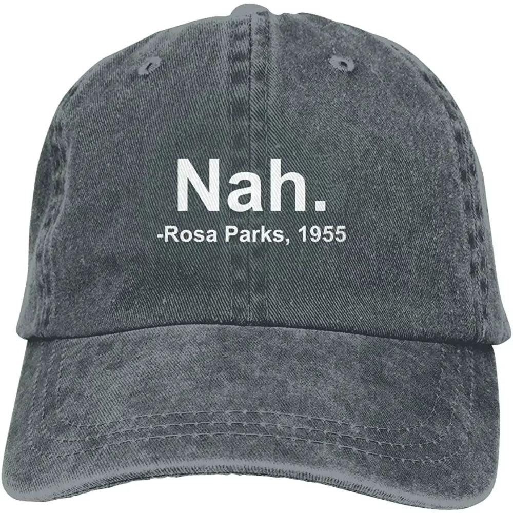 Nah. Rosa Parks, 1955 Vintage Denim Hat Adjustable Washed Baseball Cap for Men and Women