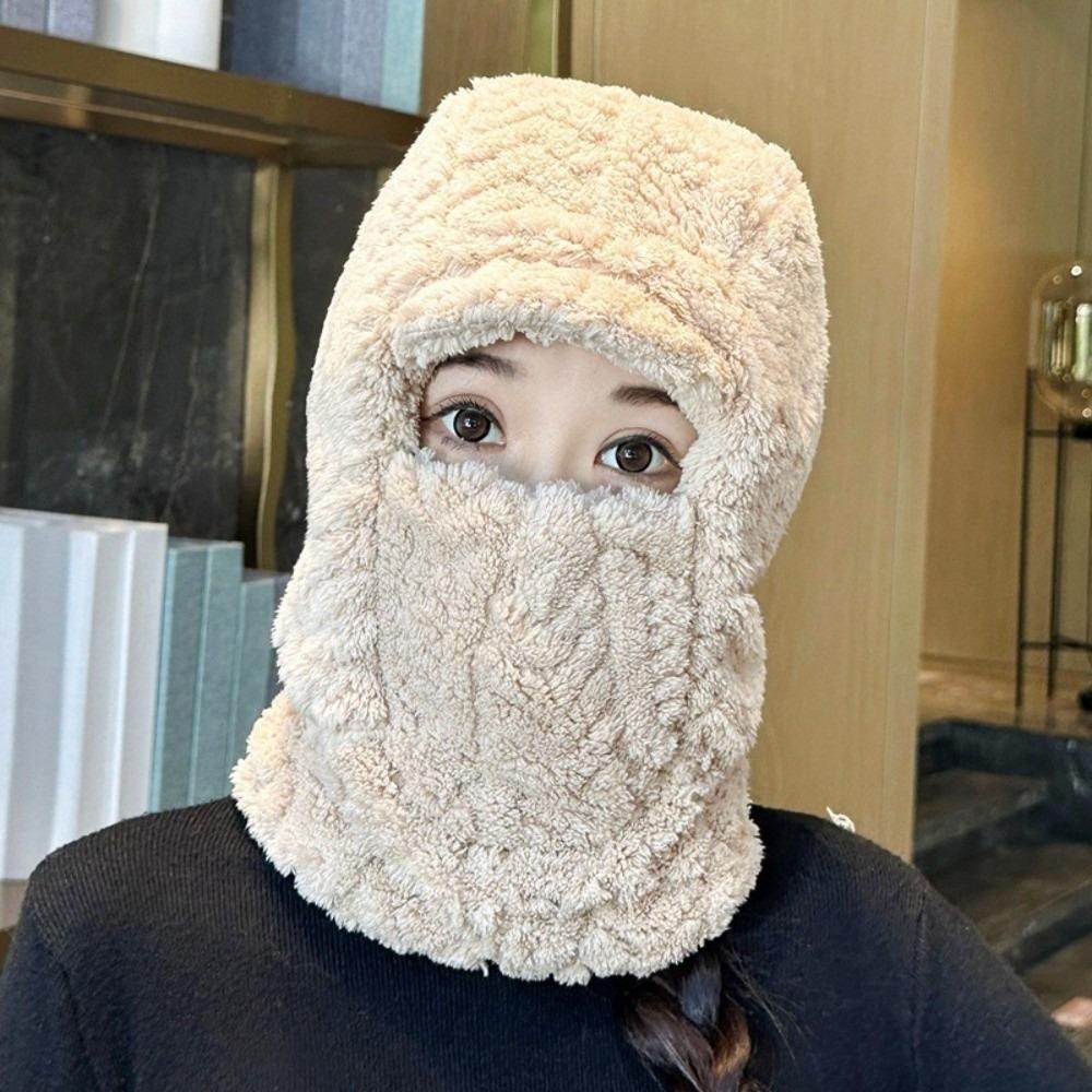 

Coldproof Scarf Mask Integrated Hat Windproof Hooded Hat New Balaclava Unisex хакі