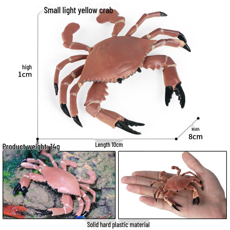 Miniature Blue King Crab Model - Ocean Crustacean Decoration