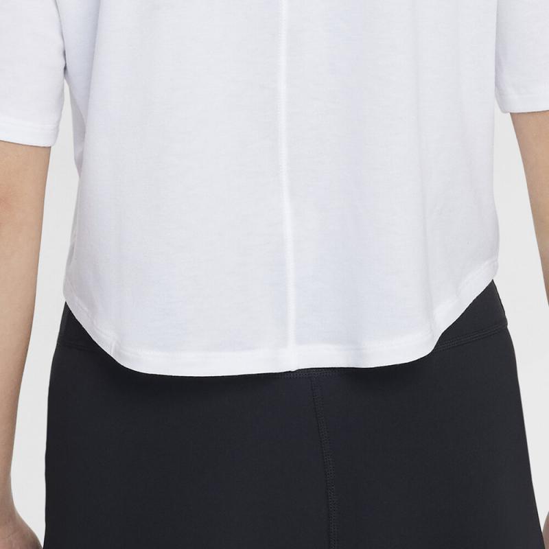 Nike One Relaxed Comfortable Short Sleeve T-Shirt Kids Tops White FZ5602-100