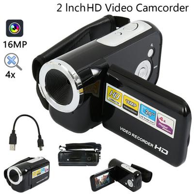 2" LCD 1080P Digital Video Camera Camcorder 16MP 16X Zoom Mini DV Camera Black