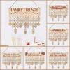 Calendario da Parete Promemoria Compleanni Famiglia in Legno Fai da Te Tracciatore Compleanni Targhetta con 50 Etichette Regalo per la Mamma