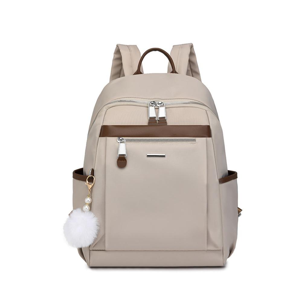 Waterproof Girl's Retro Backpack Simple College Students School Bags Nylon Shoulder Bag  Girls