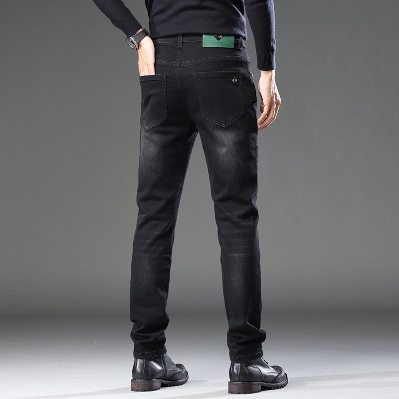 Men's Trendy Slim Stretch Jeans - Versatile, Youthful, Casual Straight Pants for Spring & Autumn