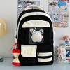 Campus schoolbag female junior high school student cute Japanese transparent pain bag backpack large capacity high school student backpack