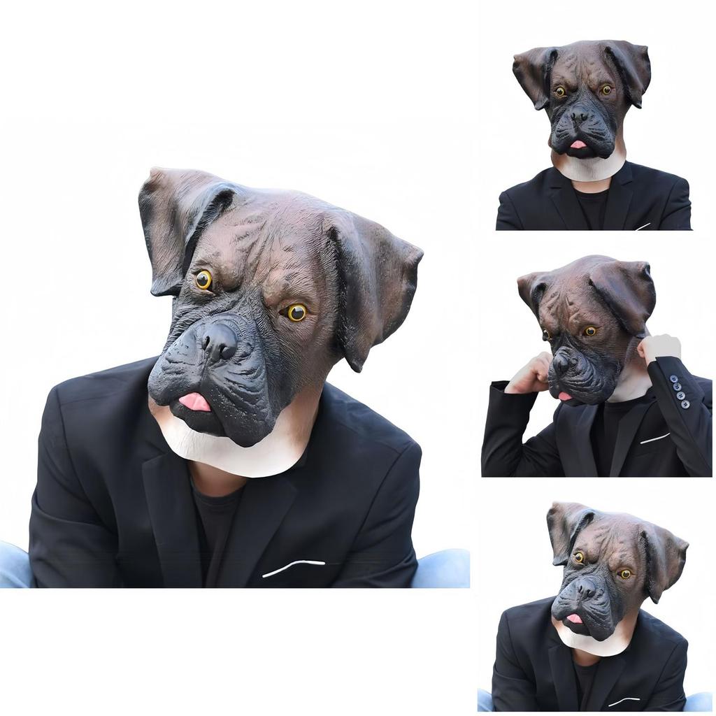 Pet Dog Mask Latex Costume For Halloween And Cosplay Dogs Animal Props