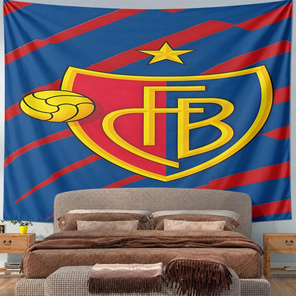 "Red and Blue Shield with Yellow Star" Pattern Wall Hanging Tapestry Decorative Tapestry Home Decor for Bedroom and Living Room