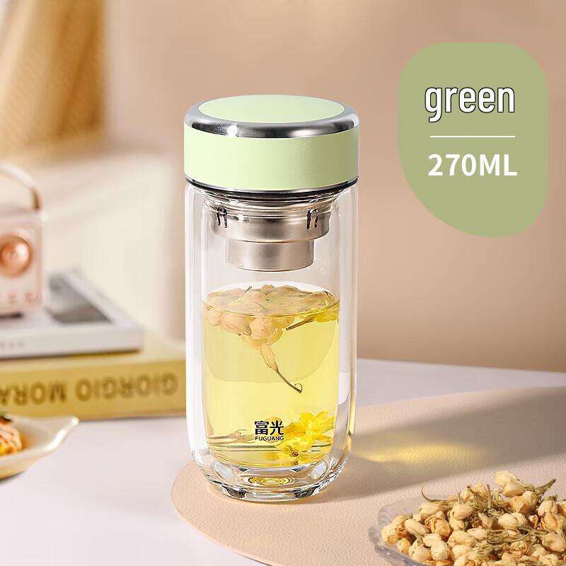 Fugang Double Wall Glass Tea Infuser Bottle