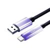 100W Dual Type-C Super Fast Charging Cable with Digital Display for Apple & Huawei (15/16/17) - 6A