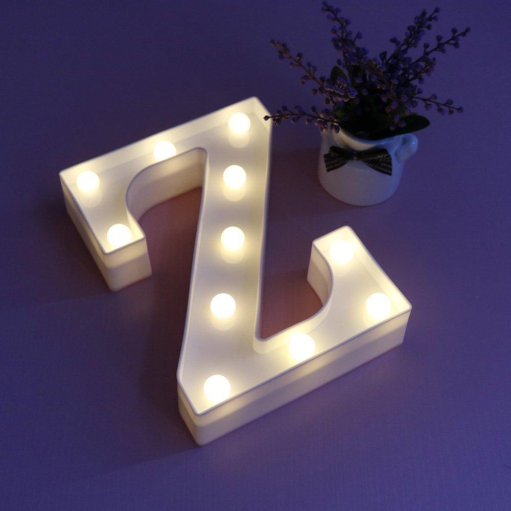 Wedding Decorative 26 Alphabet Name Letter LED Lights Luminous Number Lamp Romantic Theme Home Party Bedroom Decor Night Light